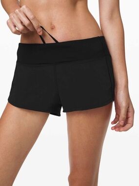 Lululemon Women’s Black Spped Ip Running Shorts Size 6